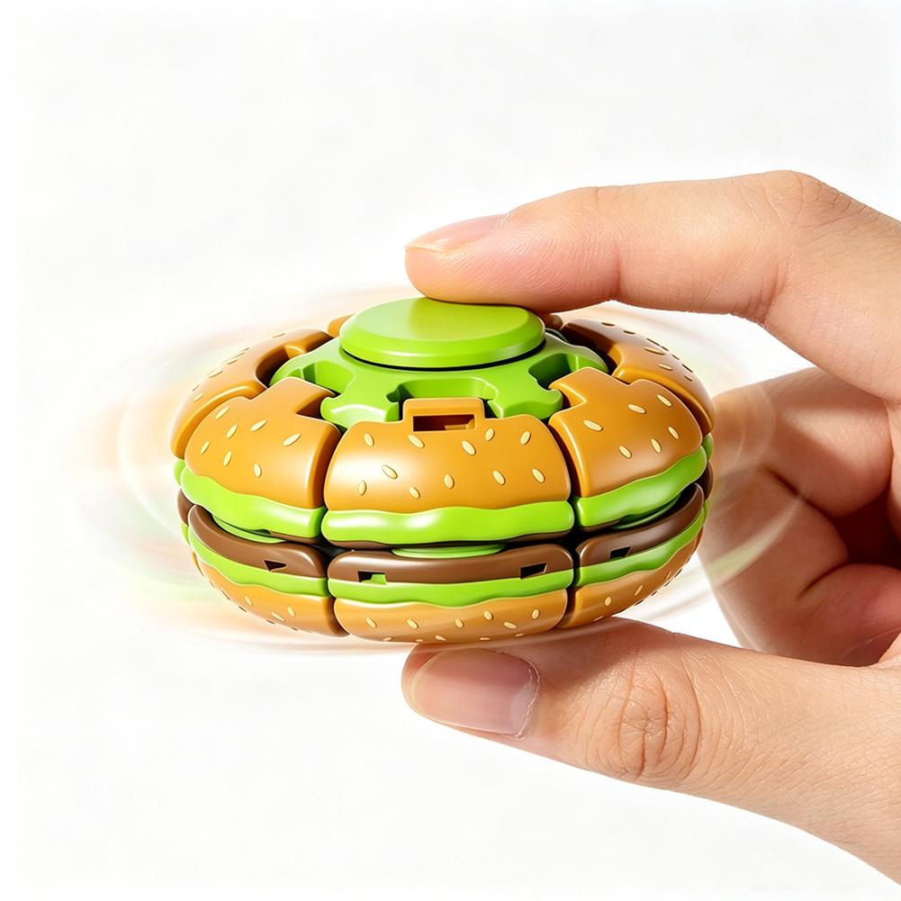 Fidget Spinner Bearing - Burger Gyroscope Fidget Toy Fingertip Spinner