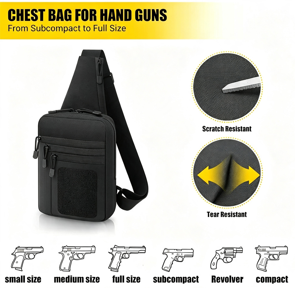 Concealed Carry Chest Gun Bag  - Edc Pistol Carry Bag 评论和价格