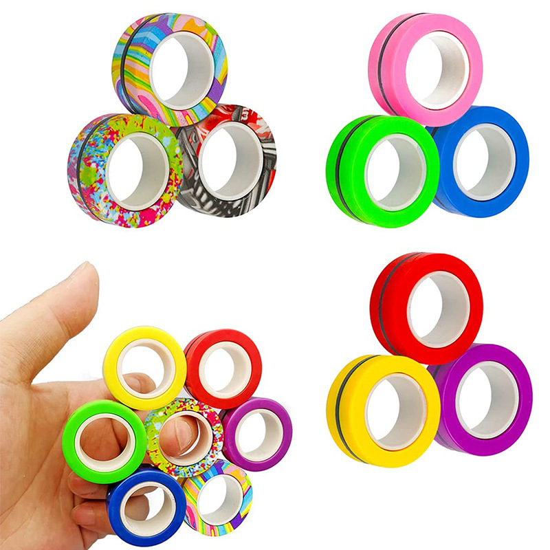 3PCS Fingertip Magnetic Rings  - Fidget Spinner Bearing 评论和价格