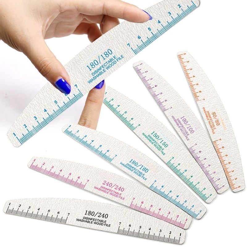 50/100pcs Rule Print Nail File - Nail File Titanium 评论和价格