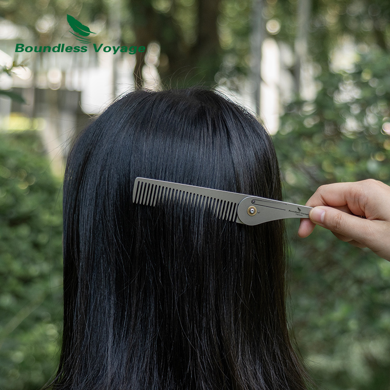 Titanium Foldable Comb Ultra L - Comb Pocket Titanium 评论和价格