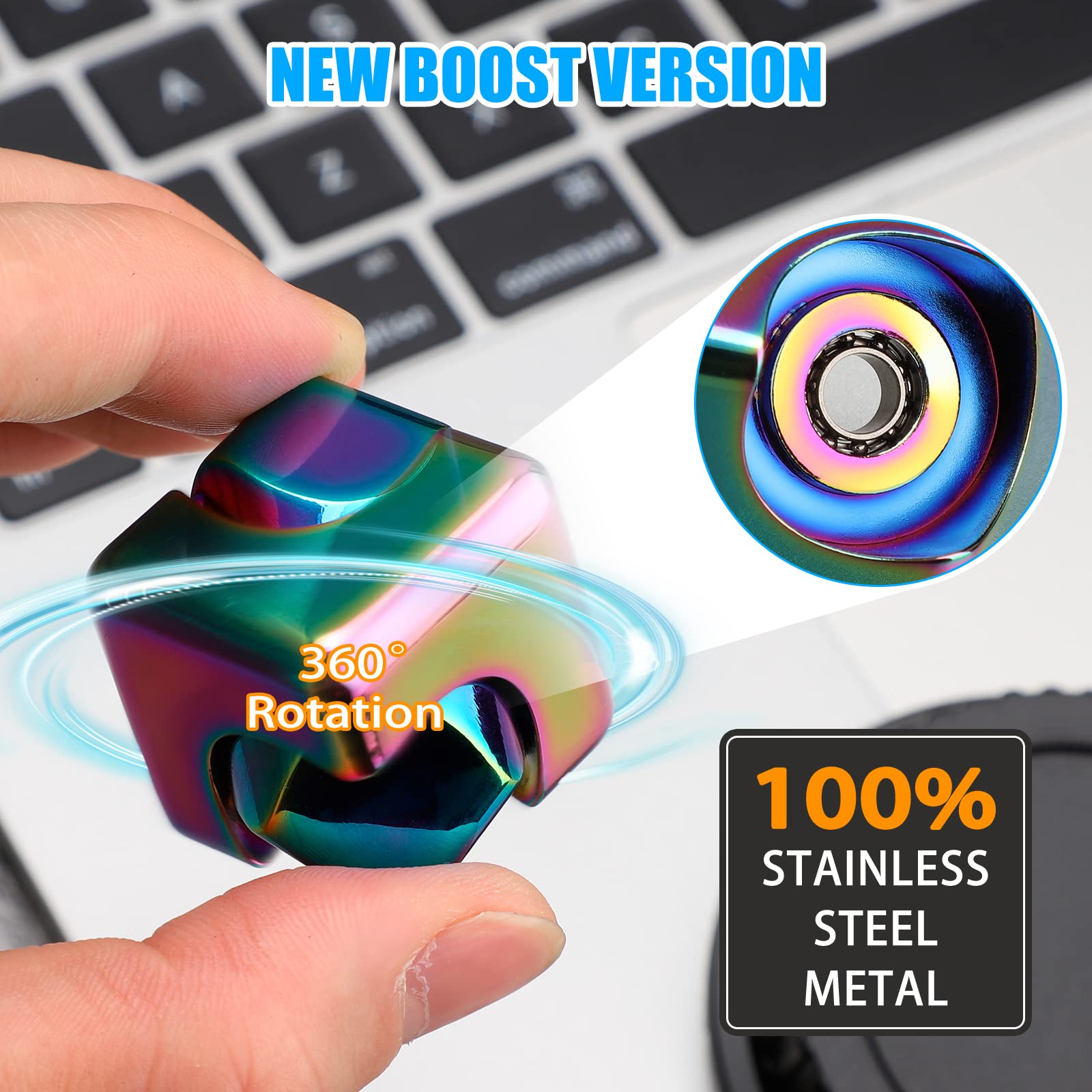Metal Cube Rotating Fingertip  - Fidget Spinner Bearing 评论和价格