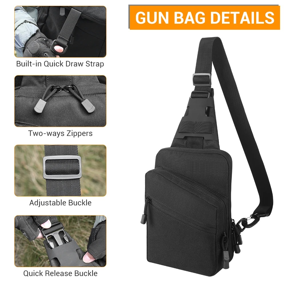 Tactical Pistol Gun Bag Concea - Edc Pistol Carry Bag 评论和价格