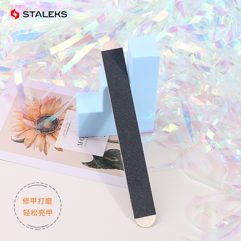 Staleks Wooden Stick Board Nai - Nail File Titanium 评论和价格